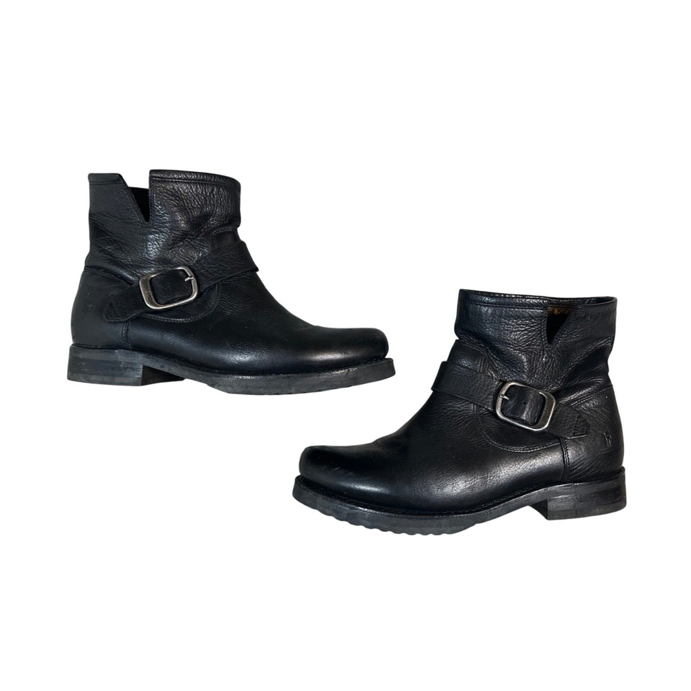 Frye Black‎ Leather Veronica Ankle Boots Women's Size 7.5M